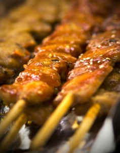 Fleisch am Spieß in Seoul