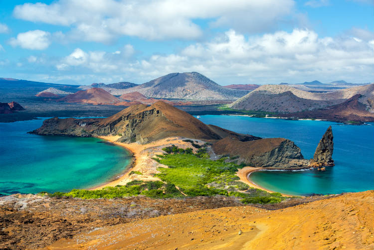 Galapagos Inseln Reisebericht - Blick von der Insel Bartolomé