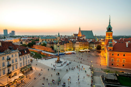 Blick auf die Altstadt von Warschau