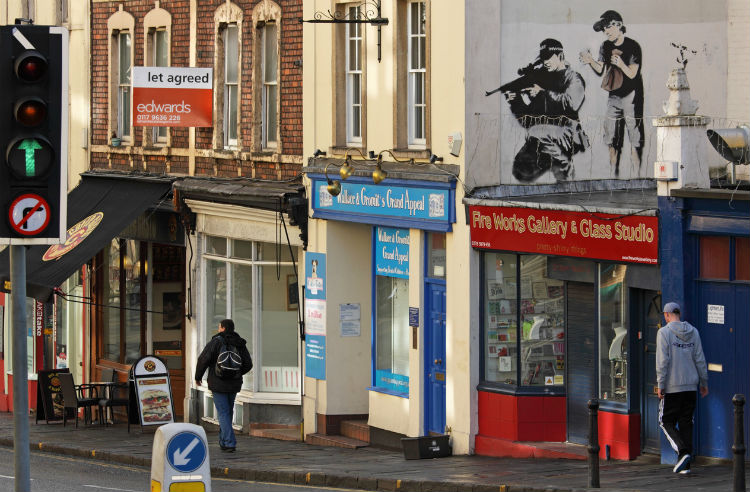 Banksy Street Art in Bristol, England