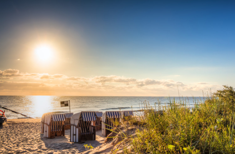 Usedom Strand mit Strandkörben