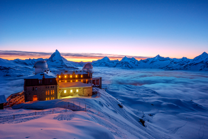 Spitze des Matterhorns in der Schweiz