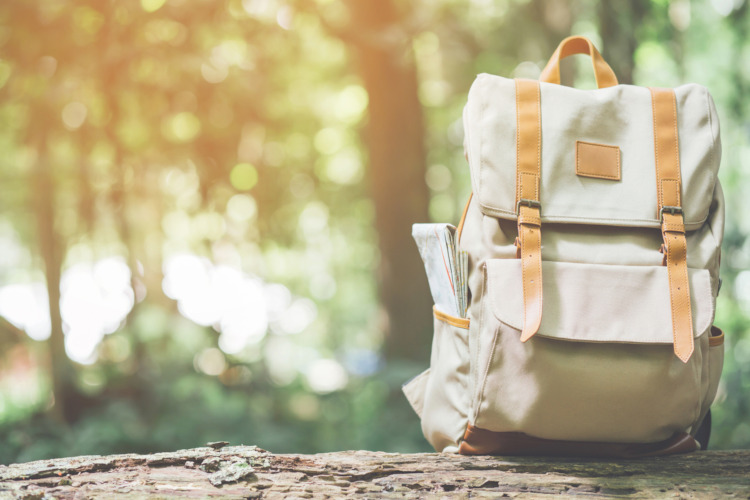 Rucksack im Grünen