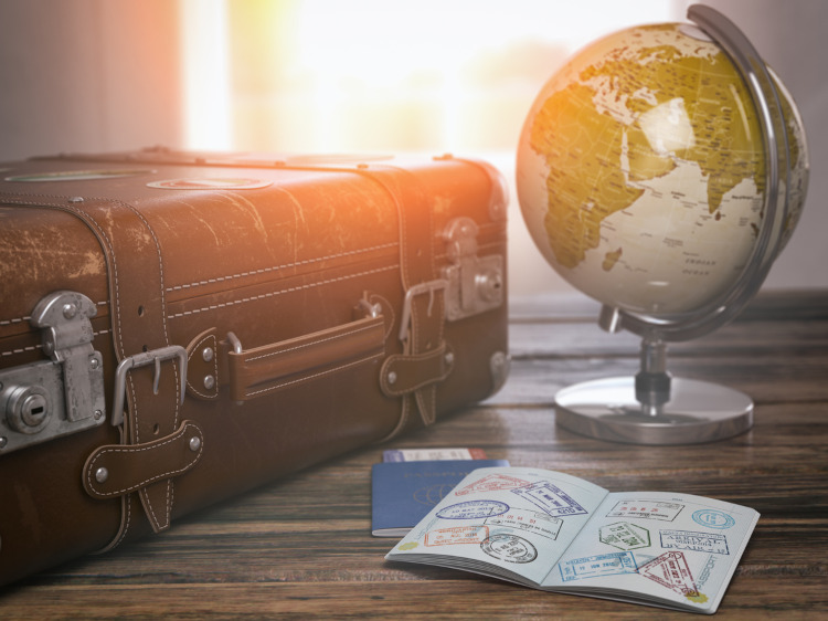 Reisepass mit Visa Stempel