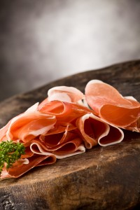 Serrano Schinken in Scheiben