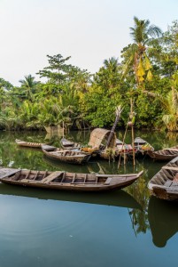 Boote im Fluss Mekong