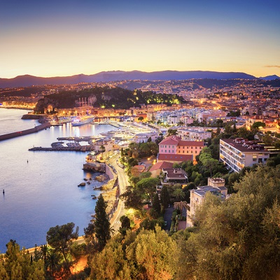 sonnenuntergang in nizza