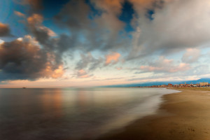 Blick auf Viareggio Strand